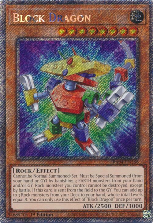 Block Dragon [RA04-EN268] Platinum Secret Rare | Chromatic Games