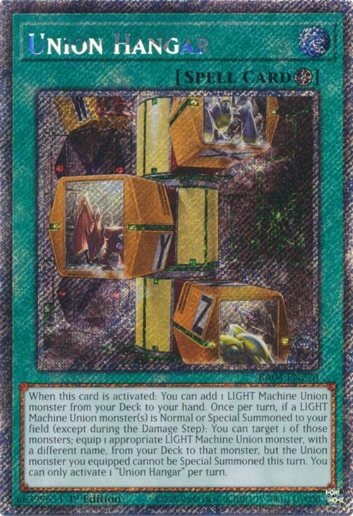 Union Hangar [RA04-EN270] Platinum Secret Rare | Chromatic Games