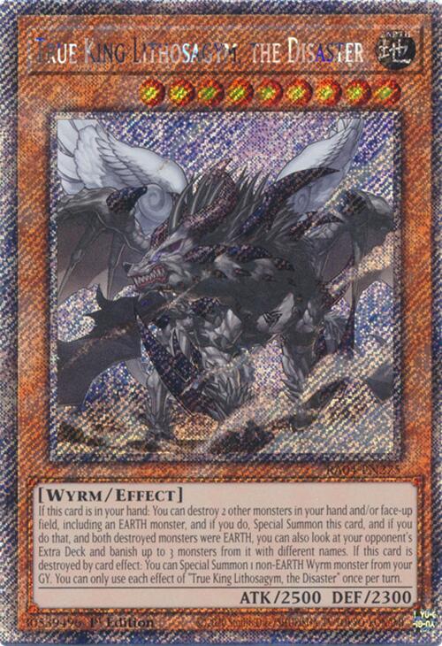 True King Lithosagym, the Disaster [RA04-EN275] Platinum Secret Rare | Chromatic Games