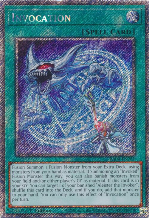 Invocation [RA04-EN281] Platinum Secret Rare | Chromatic Games