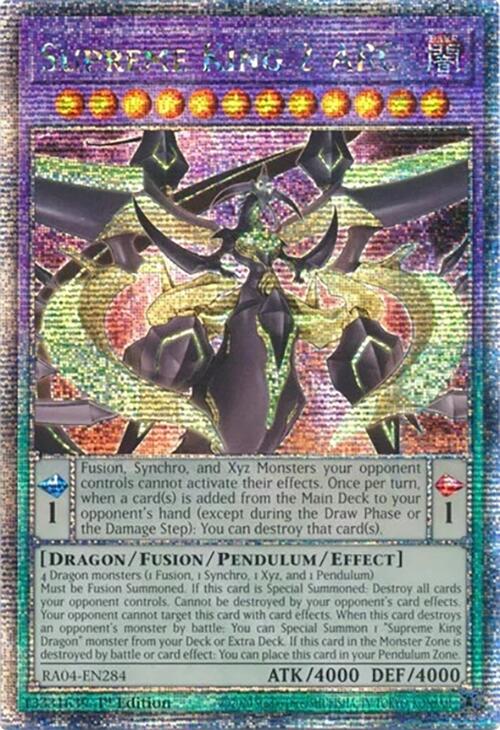 Supreme King Z-ARC [RA04-EN284] Quarter Century Secret Rare | Chromatic Games