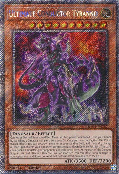 Ultimate Conductor Tyranno [RA04-EN287] Platinum Secret Rare | Chromatic Games