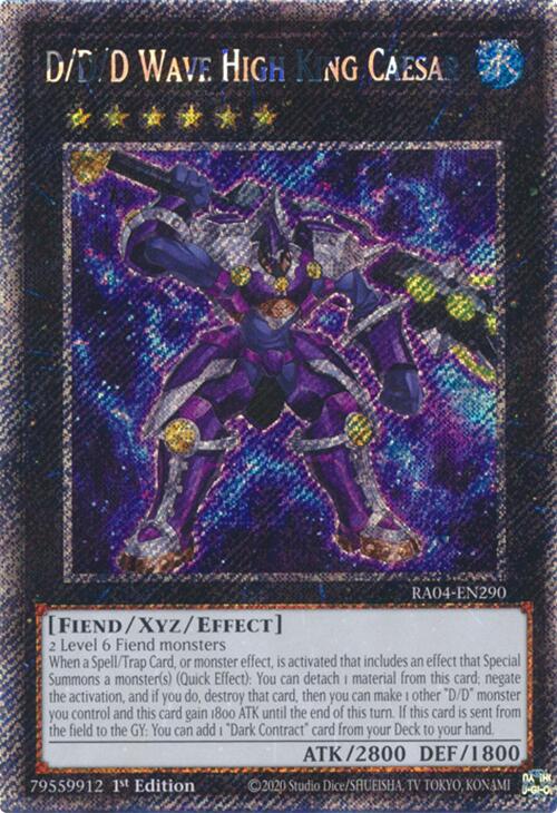D/D/D Wave High King Caesar [RA04-EN290] Platinum Secret Rare | Chromatic Games