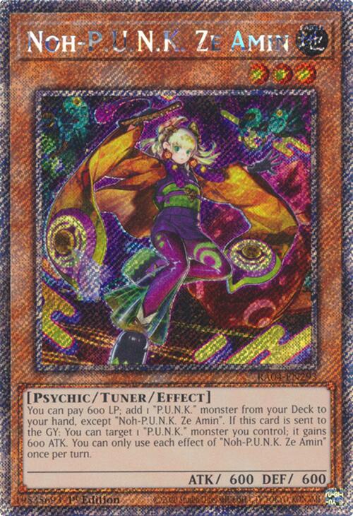 Noh-P.U.N.K. Ze Amin [RA04-EN293] Platinum Secret Rare | Chromatic Games