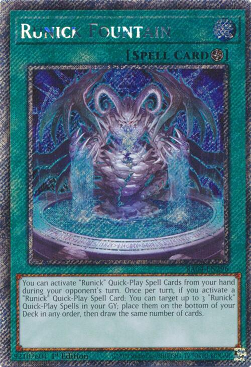 Runick Fountain [RA04-EN296] Platinum Secret Rare | Chromatic Games