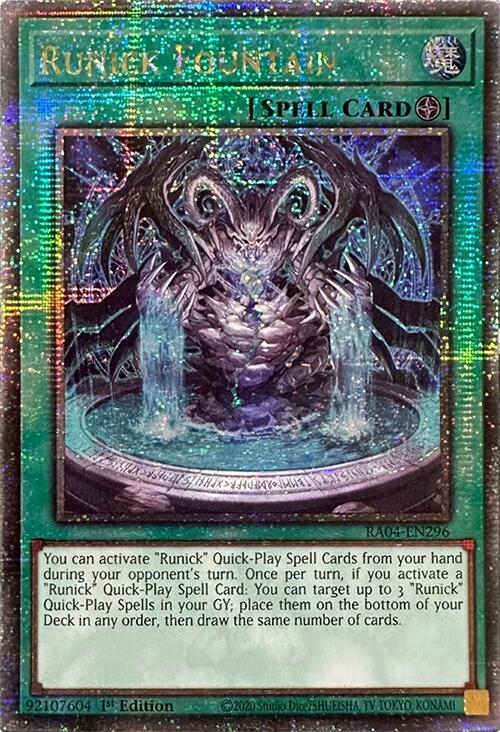 Runick Fountain [RA04-EN296] Quarter Century Secret Rare | Chromatic Games