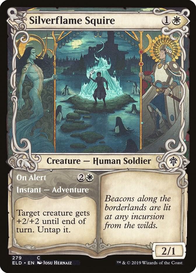 Silverflame Squire // On Alert 279/269 (Throne of Eldraine)  - Showcase Foil | Chromatic Games