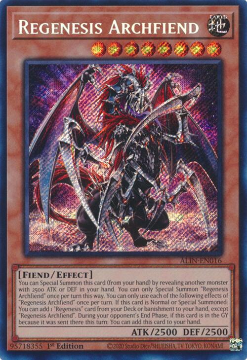 Regenesis Archfiend [ALIN-EN016] Secret Rare | Chromatic Games