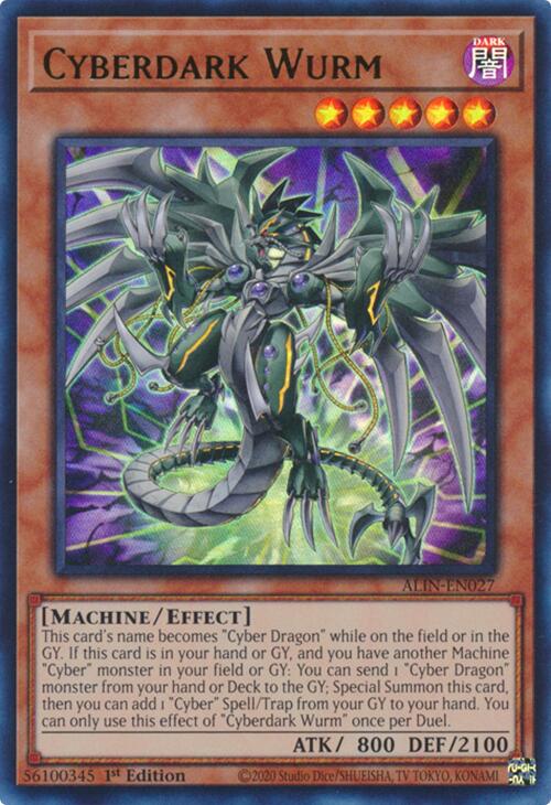 Cyberdark Wurm [ALIN-EN027] Ultra Rare | Chromatic Games