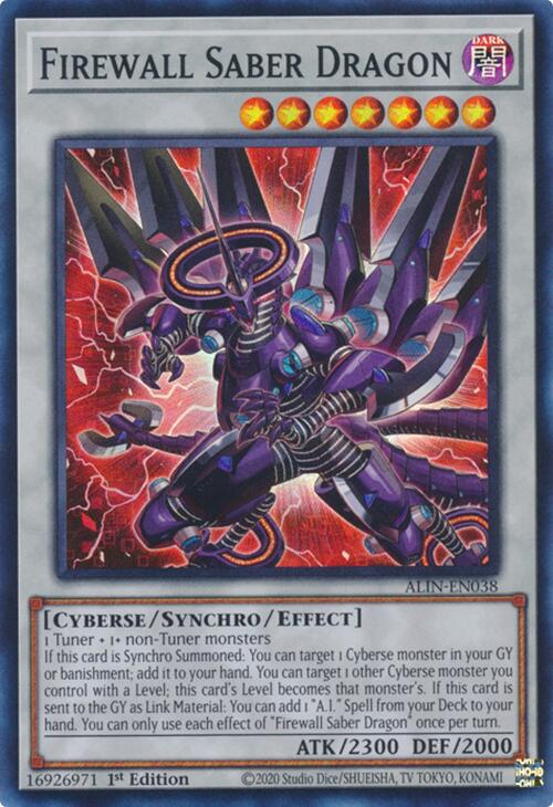 Firewall Saber Dragon [ALIN-EN038] Super Rare | Chromatic Games