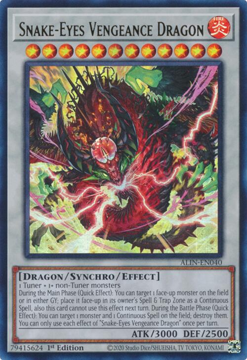 Snake-Eyes Vengeance Dragon [ALIN-EN040] Ultra Rare | Chromatic Games