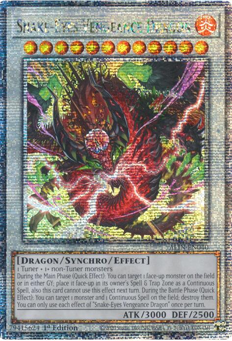 Snake-Eyes Vengeance Dragon [ALIN-EN040] Quarter Century Secret Rare | Chromatic Games
