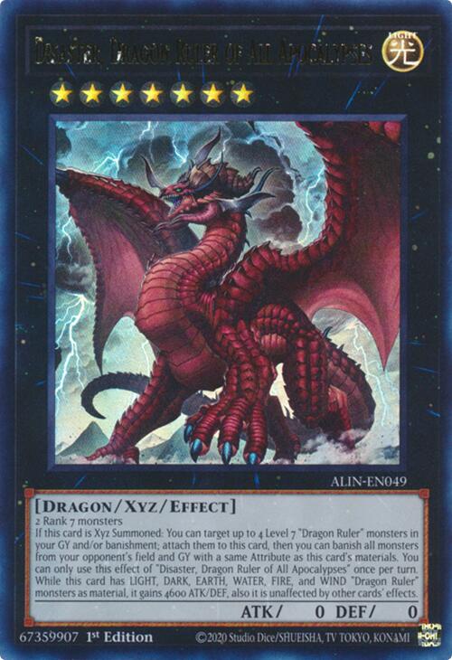 Disaster, Dragon Ruler of All Apocalypses [ALIN-EN049] Ultra Rare | Chromatic Games