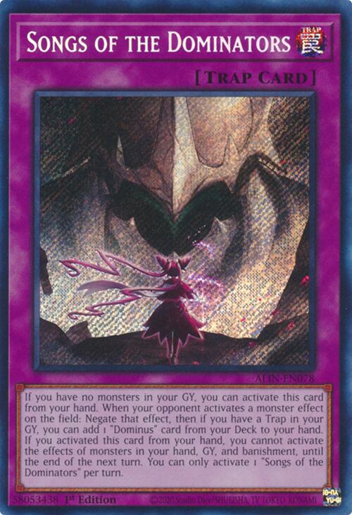 Songs of the Dominators [ALIN-EN078] Secret Rare | Chromatic Games