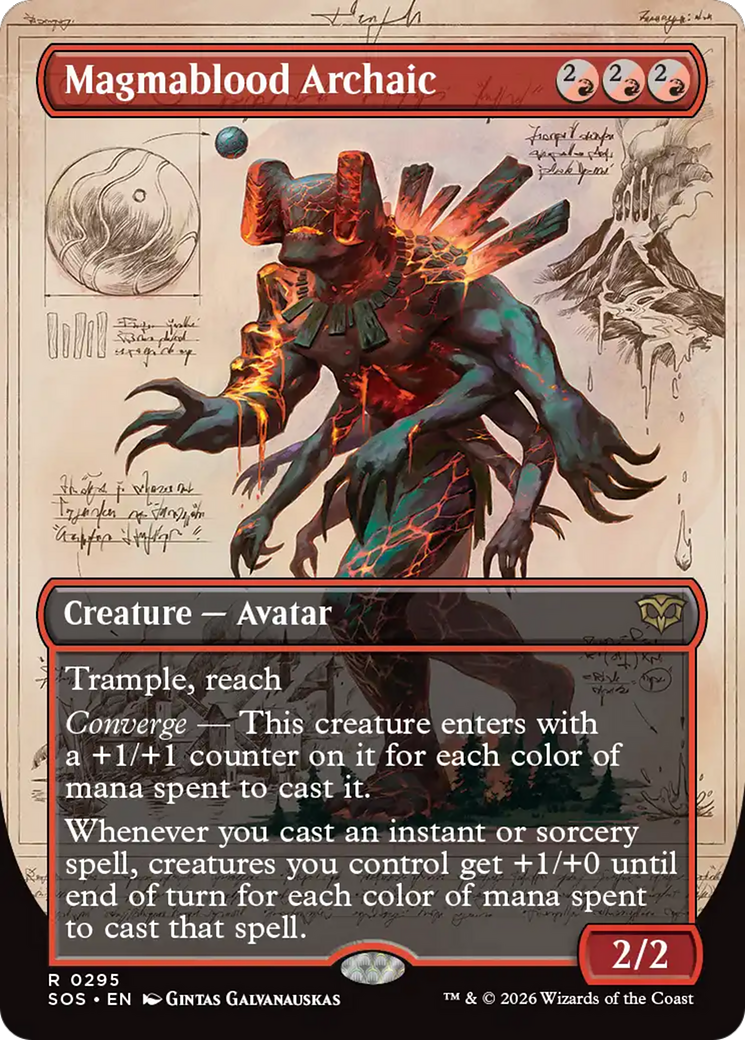 Magmablood Archaic (Borderless) [Secrets of Strixhaven] | Chromatic Games
