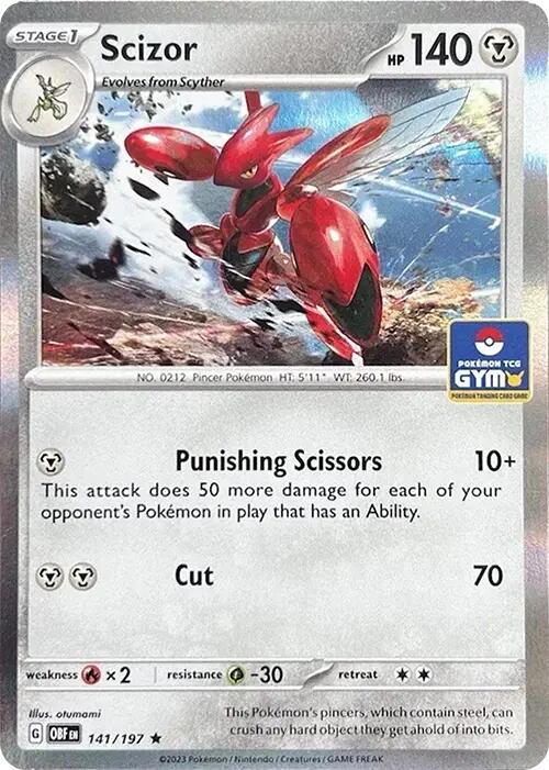 Scizor (141/197) (Pokemon Gym Promo) [Scarlet & Violet: Obsidian Flames] | Chromatic Games