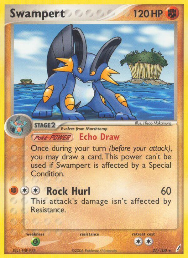 Swampert (27/100) (Theme Deck Exclusive) [EX: Crystal Guardians] | Chromatic Games