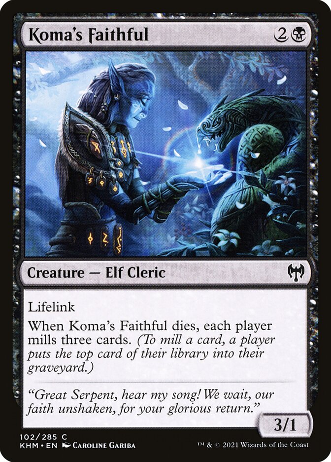 Koma's Faithful 102/285 (Kaldheim)  - Foil | Chromatic Games