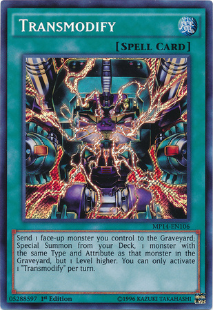 Transmodify [MP14-EN106] Secret Rare | Chromatic Games
