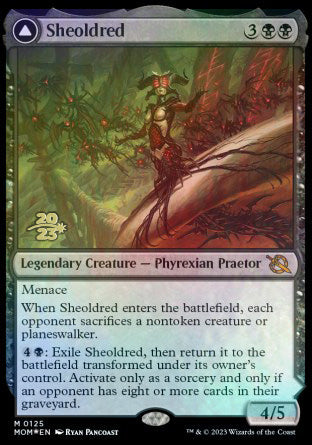 Sheoldred // The True Scriptures [March of the Machine Prerelease Promos] | Chromatic Games