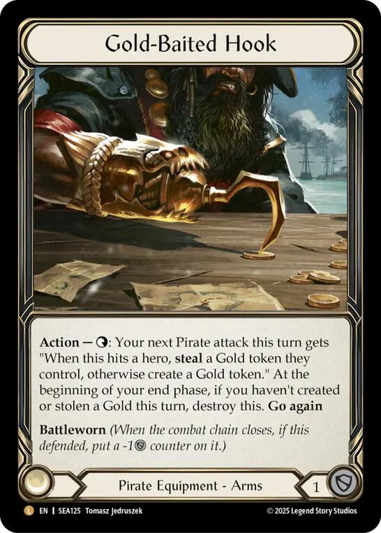 Gold-Baited Hook (Rainbow Foil) [SEA125] (High Seas)  Rainbow Foil | Chromatic Games