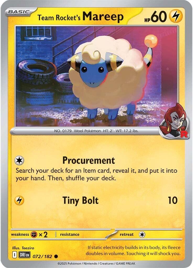 Team Rocket's Mareep (072/182) [Scarlet & Violet: Destined Rivals] | Chromatic Games