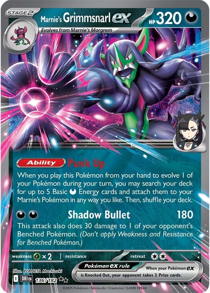 Marnie's Grimmsnarl ex (136/182) [Scarlet & Violet: Destined Rivals] | Chromatic Games