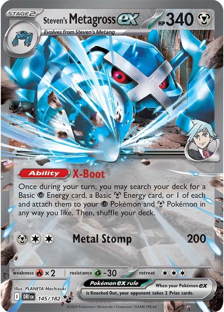 Steven's Metagross ex (145/182) [Scarlet & Violet: Destined Rivals] | Chromatic Games