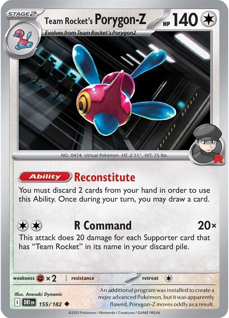 Team Rocket's Porygon-Z (155/182) [Scarlet & Violet: Destined Rivals] | Chromatic Games