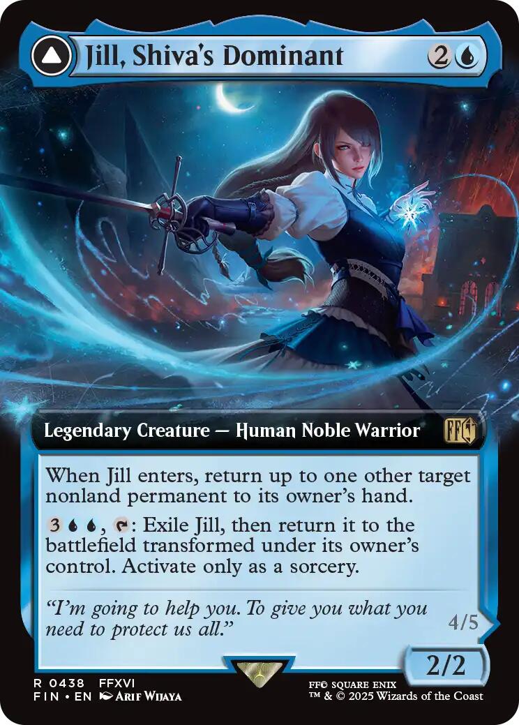 Jill, Shiva's Dominant // Shiva, Warden of Ice (Extended Art) [FINAL FANTASY] | Chromatic Games