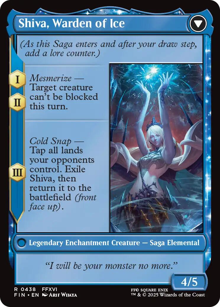 Jill, Shiva's Dominant // Shiva, Warden of Ice (Extended Art) [FINAL FANTASY] | Chromatic Games