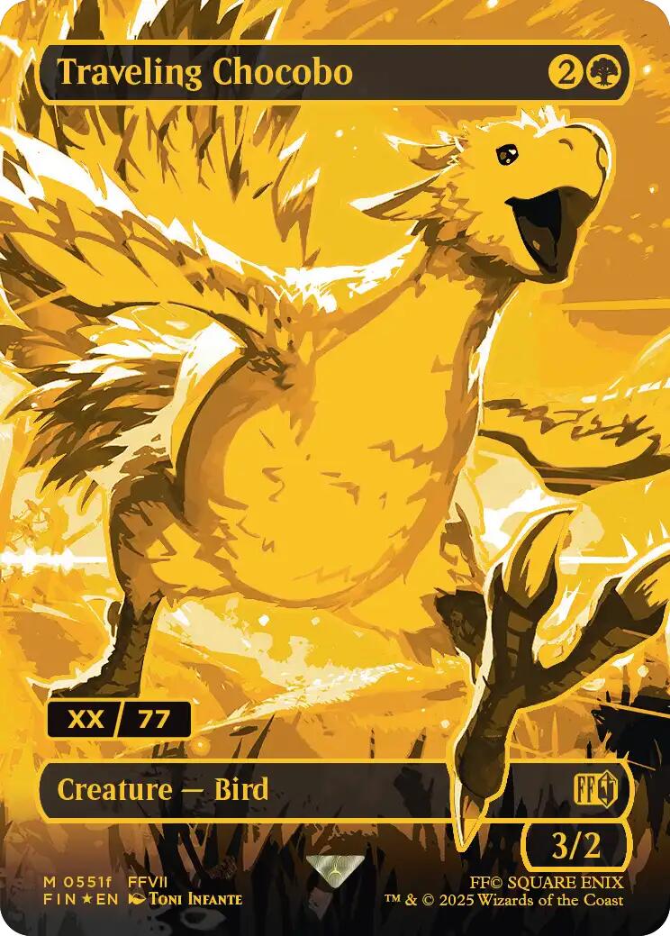 Traveling Chocobo (Borderless) (Serial Numbered) [FINAL FANTASY] | Chromatic Games