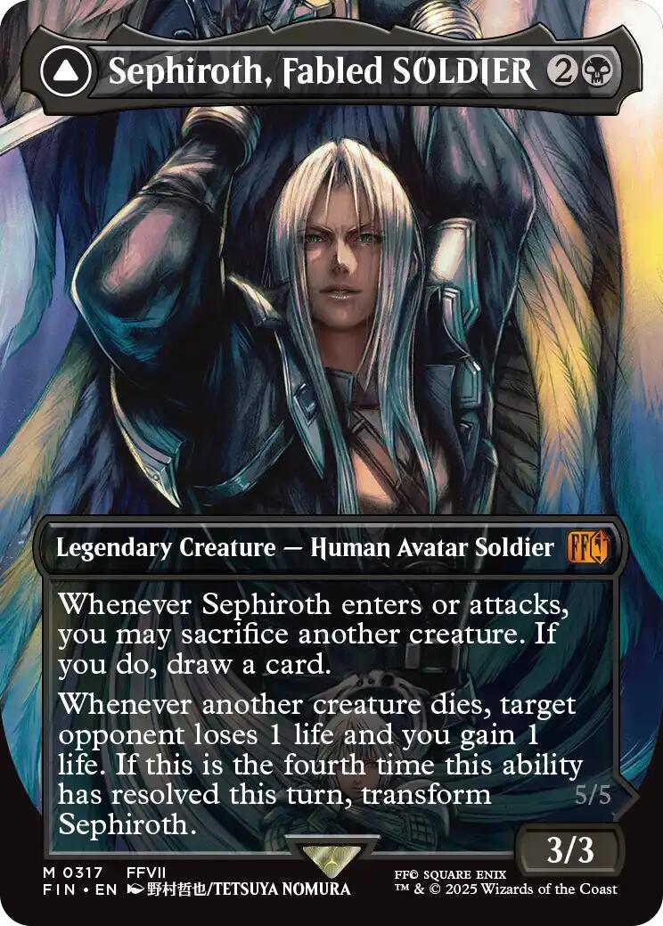 Sephiroth, Fabled SOLDIER // Sephiroth, One-Winged Angel (Borderless) (0317) [FINAL FANTASY] | Chromatic Games