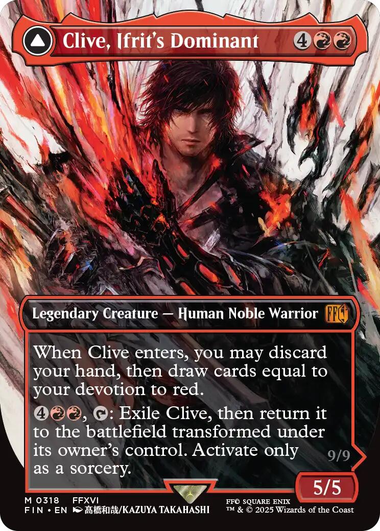 Clive, Ifrit's Dominant // Ifrit, Warden of Inferno (Borderless) (0318) [FINAL FANTASY] | Chromatic Games