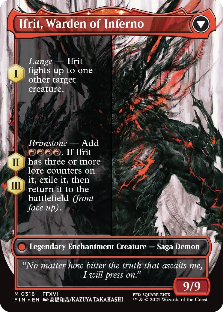 Clive, Ifrit's Dominant // Ifrit, Warden of Inferno (Borderless) (0318) [FINAL FANTASY] | Chromatic Games