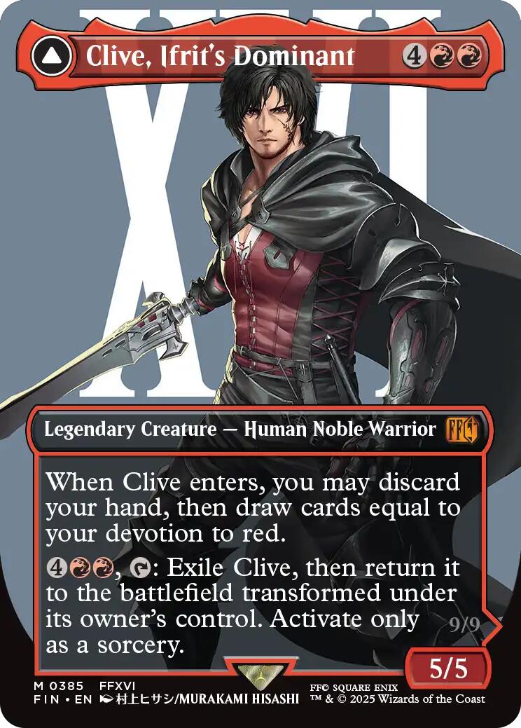Clive, Ifrit's Dominant // Ifrit, Warden of Inferno (Borderless) (0385) [FINAL FANTASY] | Chromatic Games