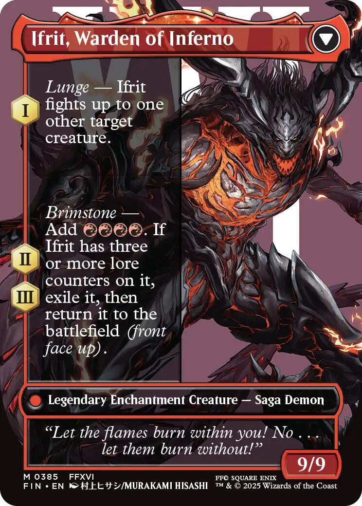 Clive, Ifrit's Dominant // Ifrit, Warden of Inferno (Borderless) (0385) [FINAL FANTASY] | Chromatic Games
