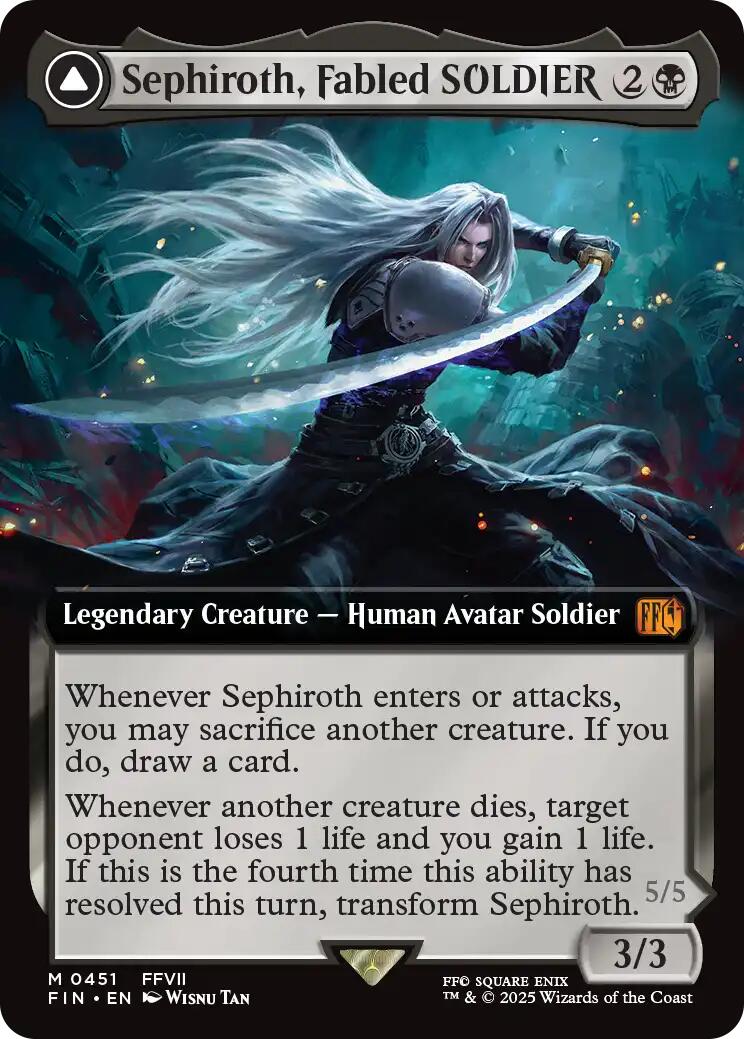 Sephiroth, Fabled SOLDIER // Sephiroth, One-Winged Angel (Extended Art) [FINAL FANTASY] | Chromatic Games