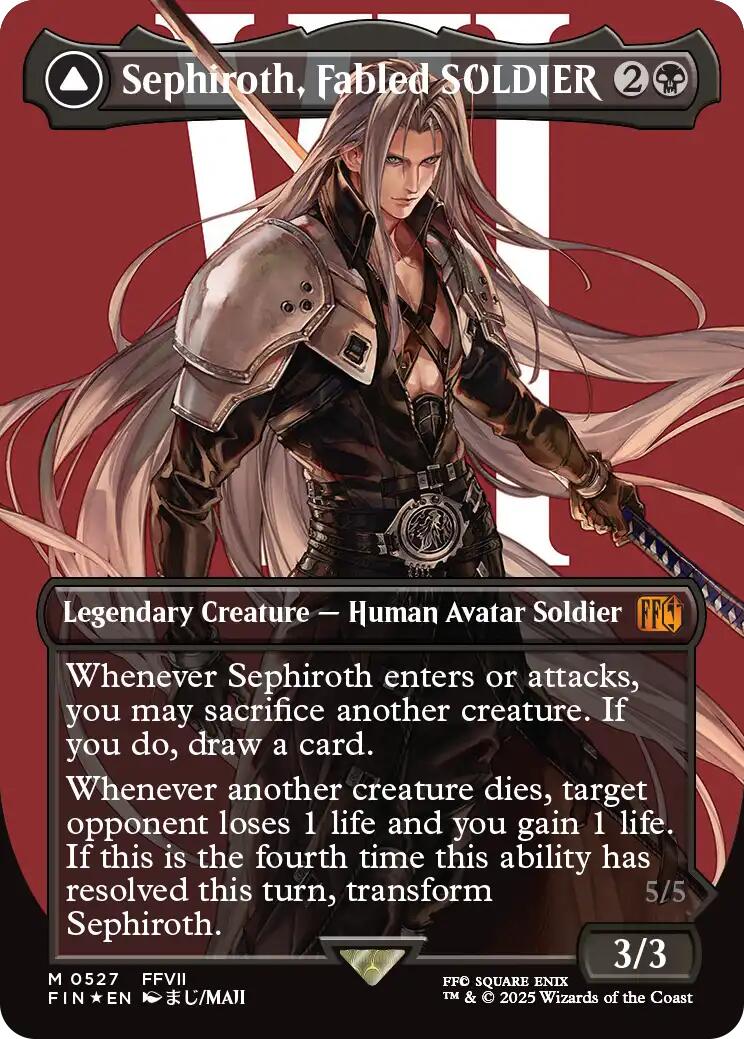 Sephiroth, Fabled SOLDIER // Sephiroth, One-Winged Angel (Borderless) (Surge Foil) [FINAL FANTASY] | Chromatic Games