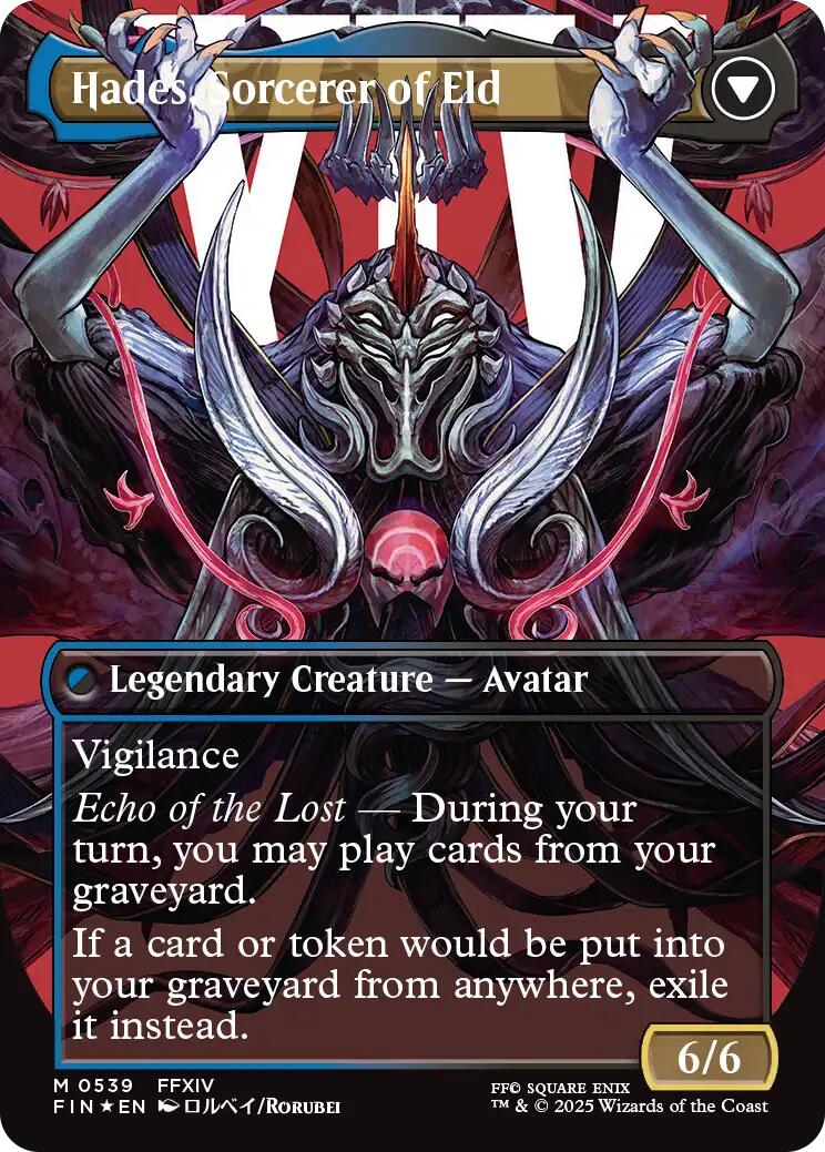 Emet-Selch, Unsundered // Hades, Sorcerer of Eld (Borderless) (Surge Foil) [FINAL FANTASY] | Chromatic Games