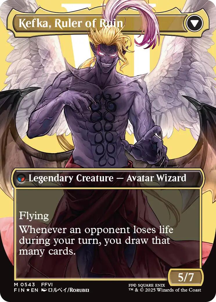 Kefka, Court Mage // Kefka, Ruler of Ruin (Borderless) (Surge Foil) [FINAL FANTASY] | Chromatic Games