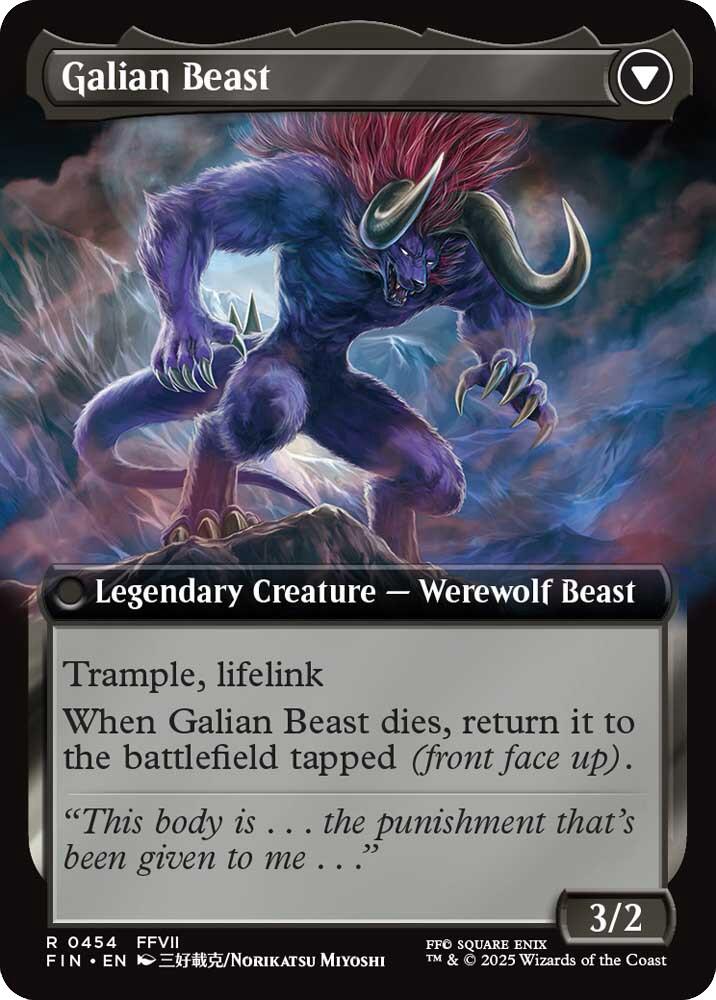 Vincent Valentine // Galian Beast (Extended Art) [FINAL FANTASY] | Chromatic Games
