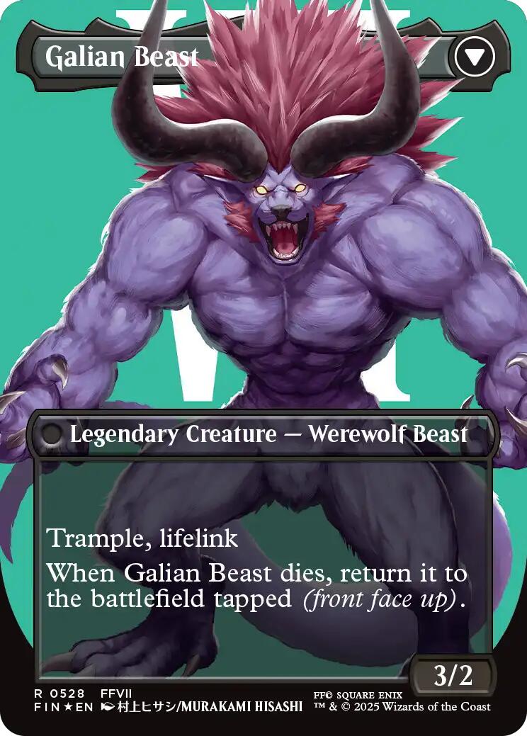 Vincent Valentine // Galian Beast (Borderless) (Surge Foil) [FINAL FANTASY] | Chromatic Games