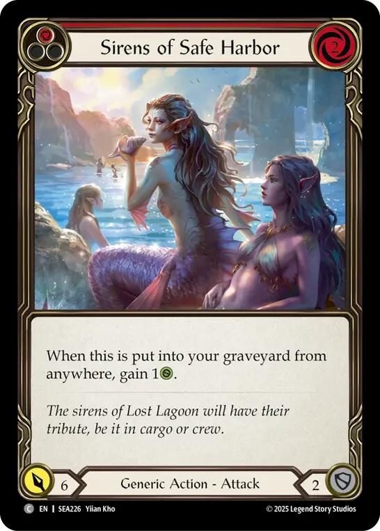 Sirens of Safe Harbor (Red) [SEA226] (High Seas)  Rainbow Foil | Chromatic Games