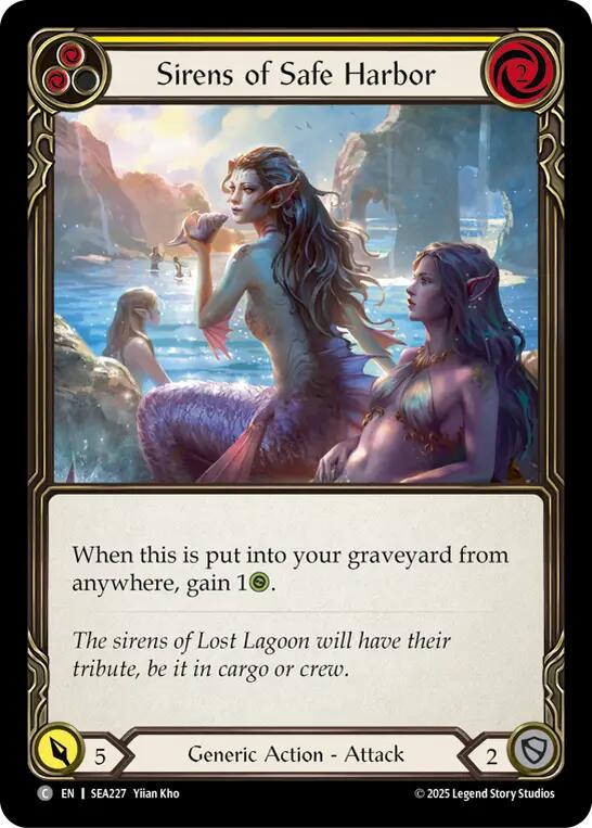 Sirens of Safe Harbor (Yellow) [SEA227] (High Seas)  Rainbow Foil | Chromatic Games