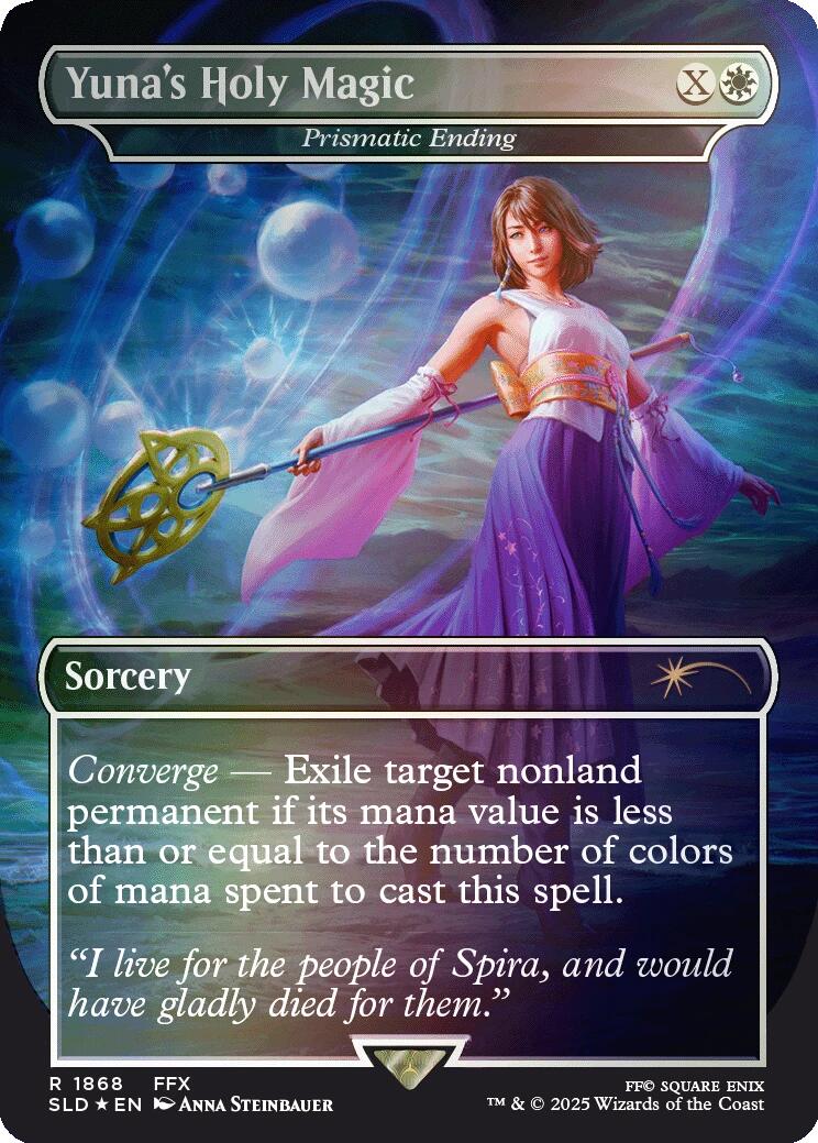 Yuna's Holy Magic - Prismatic Ending (Rainbow Foil) [Secret Lair Drop Series] | Chromatic Games