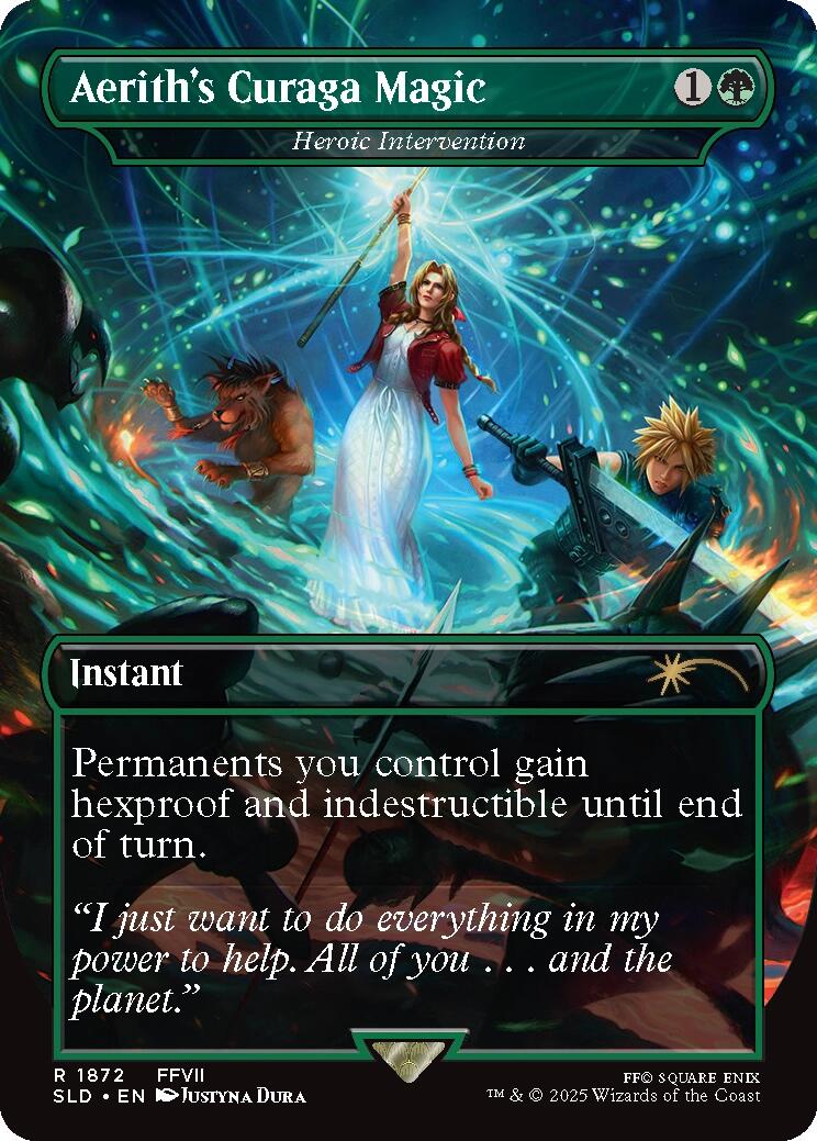 Aerith's Curaga Magic - Heroic Intervention [Secret Lair Drop Series] | Chromatic Games