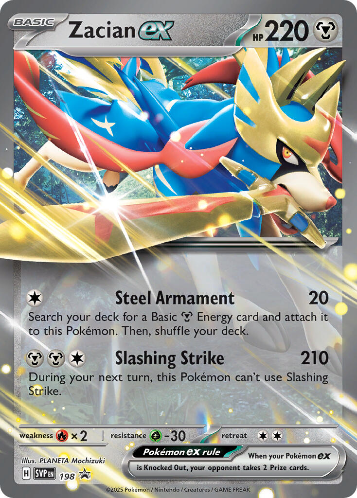 Zacian ex (198) [Scarlet & Violet: Black Star Promos] | Chromatic Games