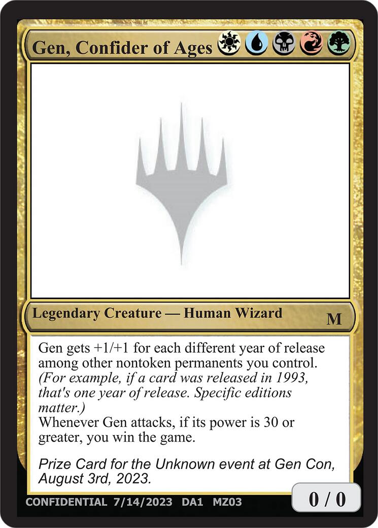 Gen, Confider of Ages [Mystery Booster] | Chromatic Games