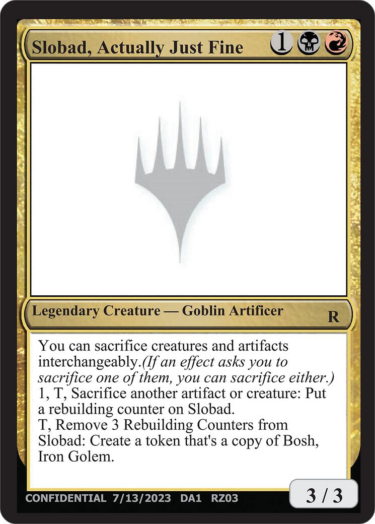 Slobad, Actually Just Fine [Mystery Booster] | Chromatic Games